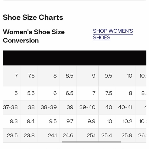 Shoe Size Conversion Chart Inches CM - Picture 4 of 4
